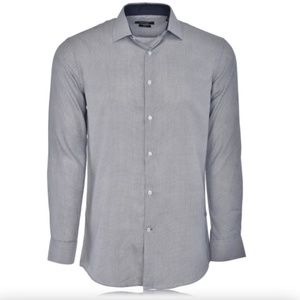 Nine West Men's Slim Fit Printed Dress Shirt